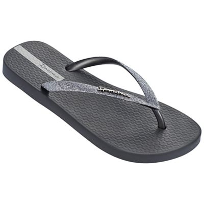 Sparkle grey flip flops